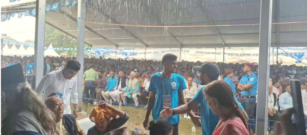 चितवनको रास्वपा महाधिवेशनमा पानी पर्न थाल्यो, पार्टीले भन्यो– ‘शुभ साइत’