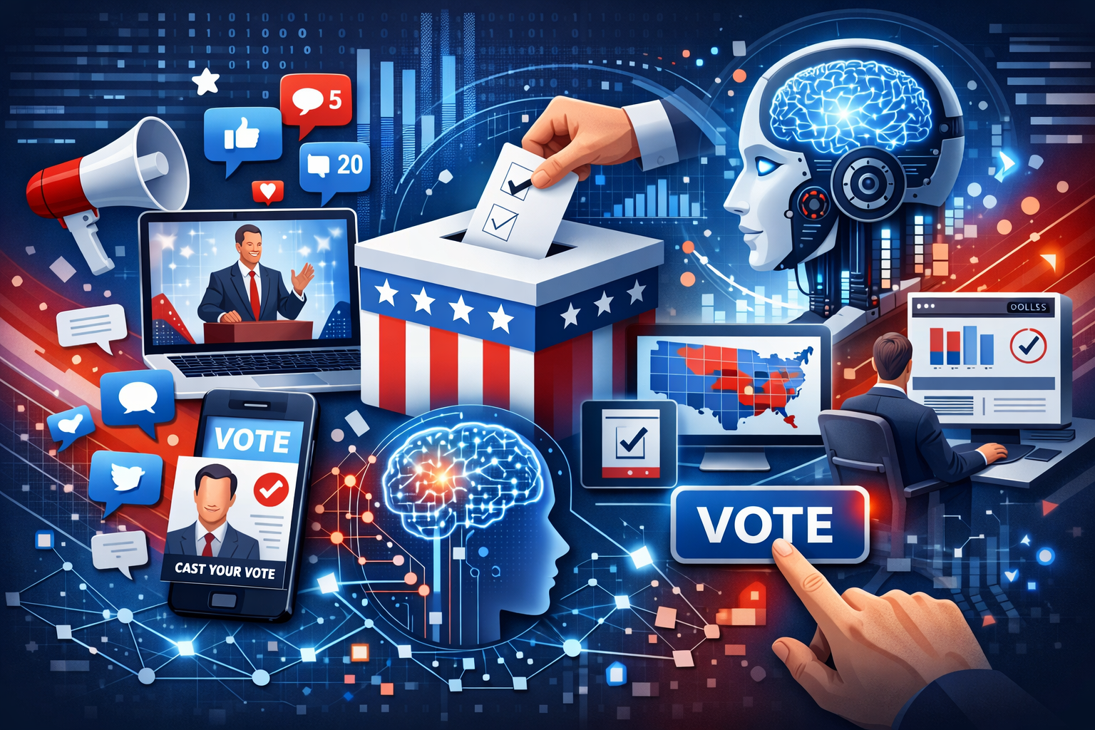 चुनावी प्रचारको रूपान्तरण: एल्गोरिदम, एआई र लोकतन्त्र
